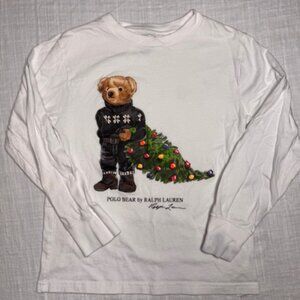 Polo Ralph Lauren Christmas Bear Long Sleeve Size 8